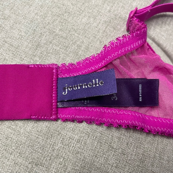 Journelle Isabel Lace Underwire Balconette Bra - NEW - 34B - Magenta - Picture 5 of 7